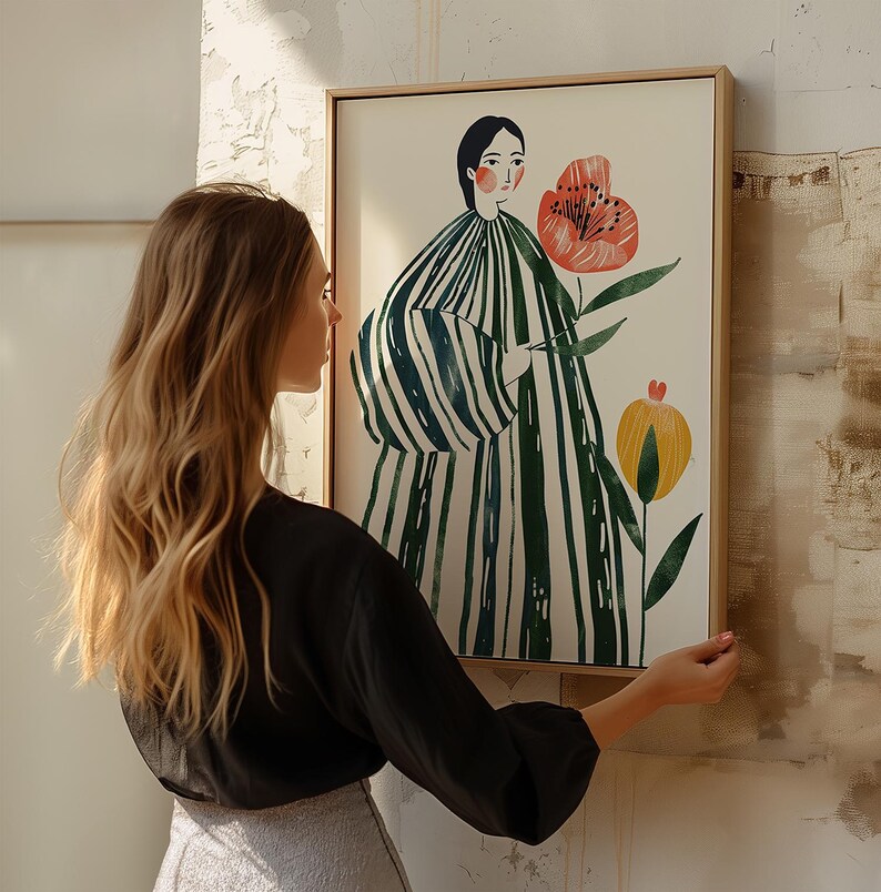 Picture Frame Mockup, Woman, ISO / DIN A Ratio, PSD File