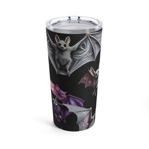 Halloween Becher, abstrakte Fledermäuse Becher, Becher gruselig, Fledermaus Becher, Fledermaus Becher 20 Unzen, einzigartiger Becher, 20 Unzen Becher