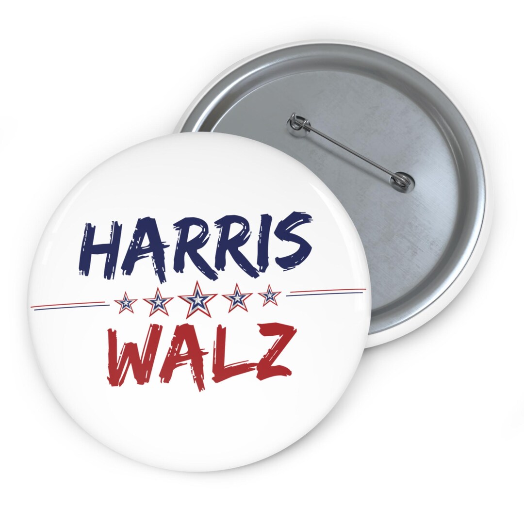 Harris and Walz Pin Button - Etsy