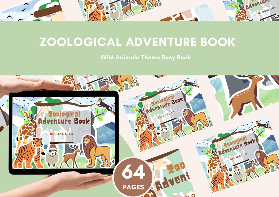 Editable Template / Printable Zoological Adventure Busy Book/ Activity ...