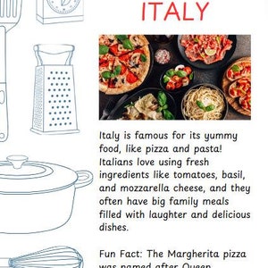 Cooking Around the World Class PDF - Fun and Educational Homeschool Resource for Kids - 22 Pages of Recipes, Cuisine Facts & More!