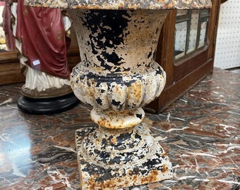 Round French Classic Cast iron Urn Outdoor Planter Antique garden #320