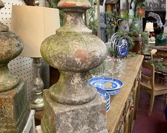 French Concrete Terra Cotta Garden finial Heavy pieces Sold Separately