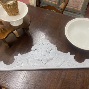 Antique Salvaged Carved Wood Pediment French Wood Salvage #186