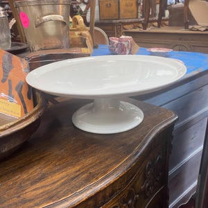 One French Unmarked Ironstone Cake stand Pastry Stand #152