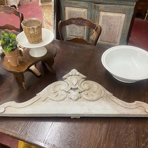 Antique Salvaged Carved Wood Pediment French Wood Salvage #192
