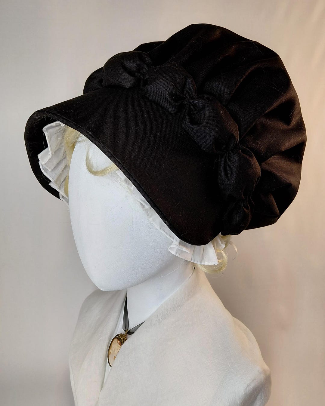 Smithfield Market Bonnet 18th Century Black - Etsy