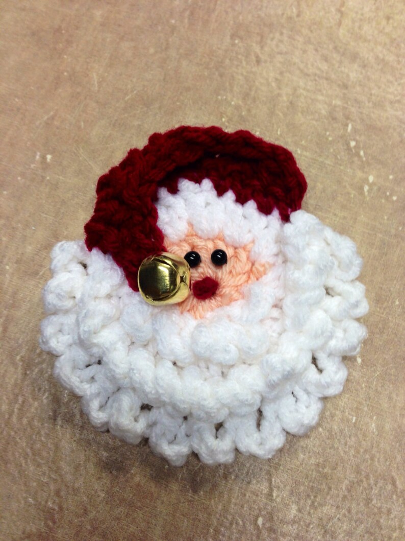 Crochet Santa Pin Magnet Ornament Gift Tag Christmas | Etsy
