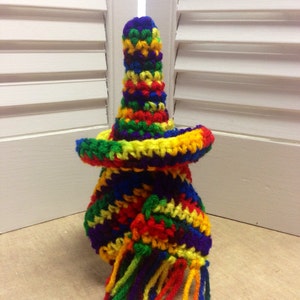 Crocheted Hot Sauce Bottle Cover