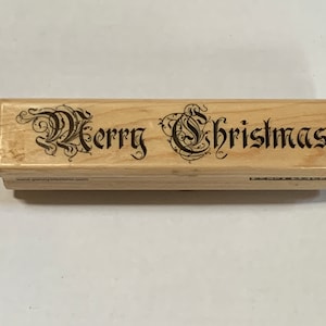 Merry Christmas Wood Mounted Rubber Stamp from a Penny Black - Nieuw, nooit gebruikt