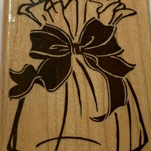 Bolso sorpresa madera montado sello de goma de Stampendous - nuevo, nunca utilizado
