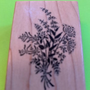 Carimbo de borracha montado em madeira PSX Herbal Swag da Personal Stamp Exchange C-526 - Novo, nunca usado