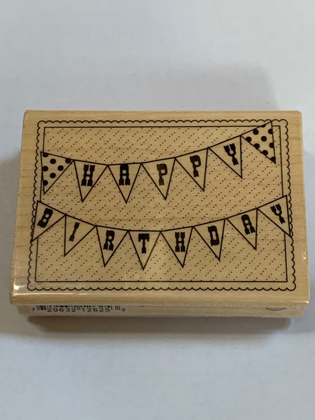 Happy Birthday Wood Mounted Rubber Stamp From Hampton Art - New, Never ...