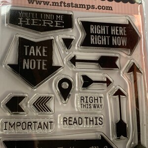 Document It - Right This Way zestaw 19 sztuk przezroczystych niemontowanych stempli akrylowych - My Favorite Things