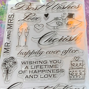 Best Wishes clear desmontados sellos de Hero Arts