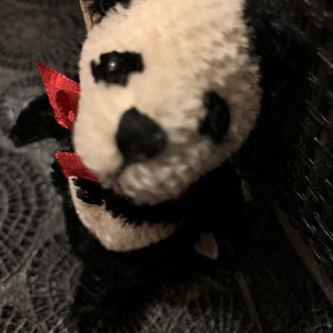 C Carryout Bearington black & white Panda Bear Original Mohair Bear Limited Edition Series Vintage Boyds Collection. Style #590106