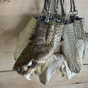 Rattlesnake head key chain