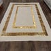 Modern Unique White Gold Fluffy Plush Non-slip Cozy Carpet, Custom ...