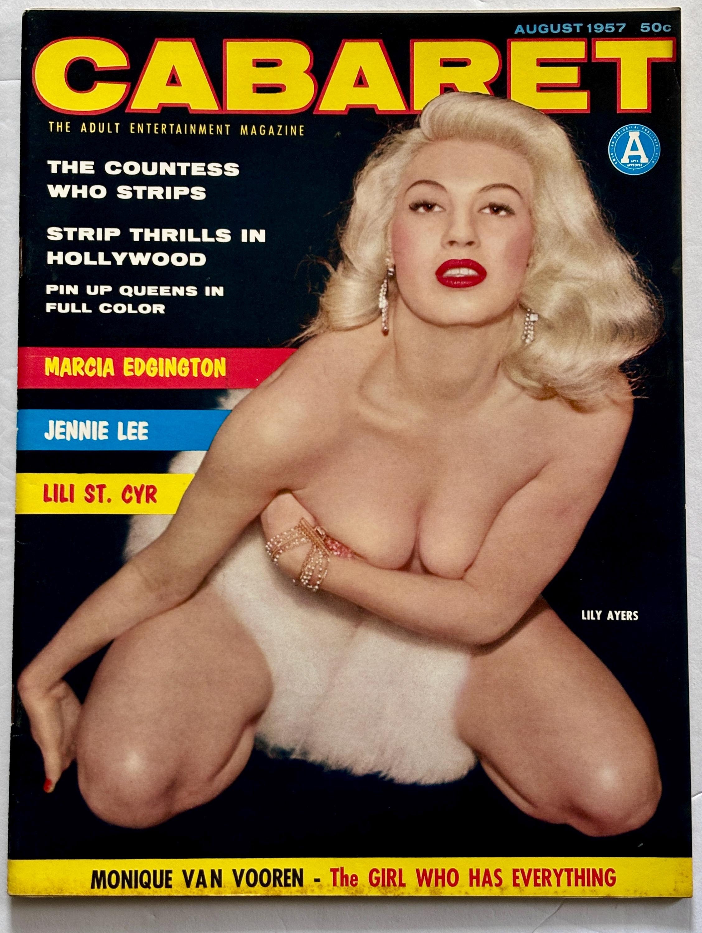 Cabaret Vol. 3 No.3 August 1957 Featuring: Lili Ayers, Joan Bradshaw,  Monique Van Vooren, the Cotton Club - Etsy