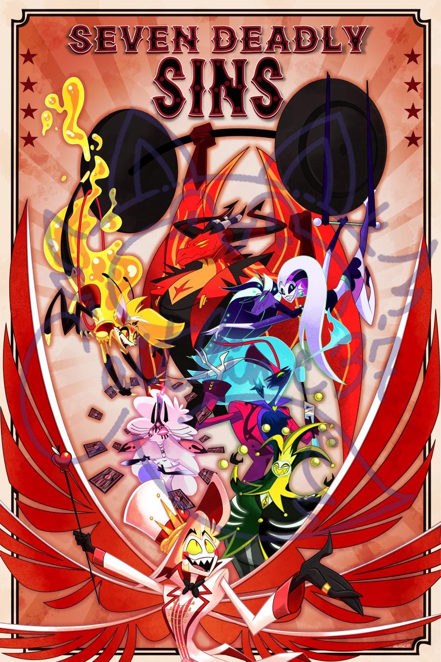Lucifer hazbin hotel poster - Etsy 日本