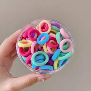 100pcs Colorful Hair Ties for Little Girls, Toddler Hair Ties for Girls and Kids, Hair Accessories, Hair Braids, Headbands