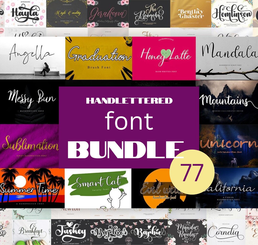 Super Best Seller Collection Font Bundle Instant Digital Download ...