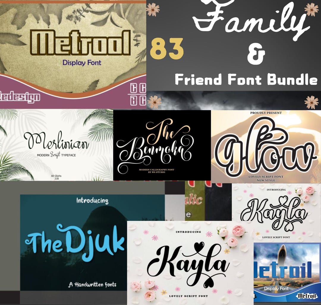 Modern Font Bundle, Logo Fonts, Wedding Fonts, Handwritten Fonts ...