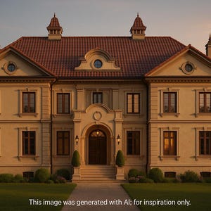 Klassisch-Flair Moderne Villa Revit Projekt | 2-Stöckiges BIM-Modell | .RVT + Zeichnungen | Parametrische Familien | Sofort Download