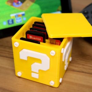 Nintendo Mario Frage-Box Spiel Modul und SD Kartenhalter für Nintendo Switch