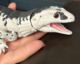 Lagarto de lengua azul articulado impreso en 3D (escinco) - Varias formas de color (disponible próximamente)