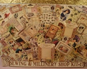 1:12 Scale Miniature Millinery/Haberdashery Antique style cut and assemble kit-17