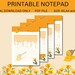 Honey Bee Printable Notepad, Printable Note. A5,A4 and Letter Size ...