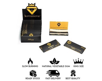 Papel de liar Kovunova, Kingslims finos sin blanquear + filtros