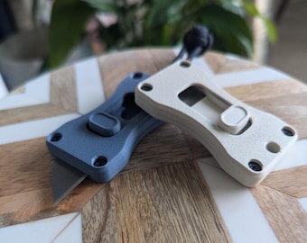 EDC Utility Blade (Every day Carry) No Blade Included!! Custom Option available for Initials