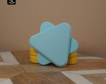 Triangle Magnetic Slider, Classic Series. Haptic Sensory Toy