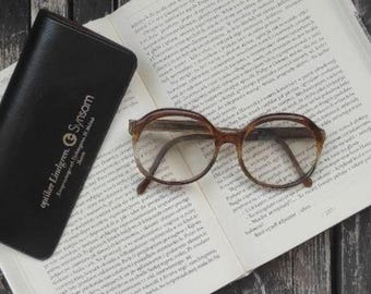Vintage Runde Brillen: Retro Unisex Brille mit Etui