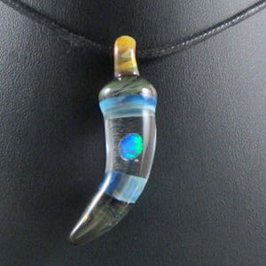 Lampwork Beads Glass Pendant Synthetic Opal Claw Handmade Glass Pendant Unique Lampwork Glass RC Art Glass Hand Made Lampwork Glass Beads
