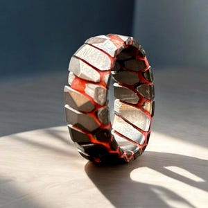 Custom Superconductor Ring: Acid Etched Wedding Band for Men