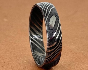 Damascus Steel Ring Damascus Simple Ring Unique Ring Engagement Ring Damascus Steel Wedding Band Men Promise Ring Anniversary Ring For Him