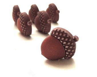 Buttons Galore Eichel Knöpfe: Herbst Nähen, Häkeln und Stricken (6er Set)