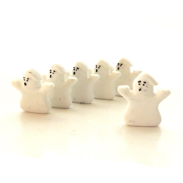 Ghost Buttons by Buttons Galore / Halloween Craft Hair Shank Spooky Spirit Sheet Costume Decorations