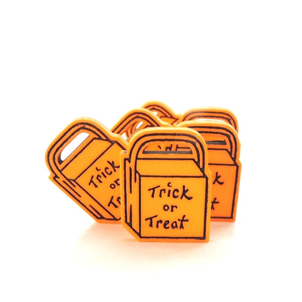 Trick or Treat Bag Buttons by Buttons Galore / Halloween Sewing and Paper Crafting Embellishments