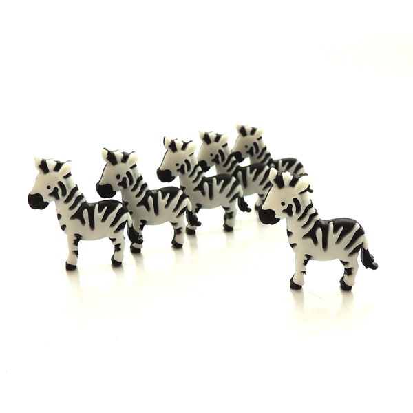 Zebra Buttons by Dress It Up // Animal Zoo Safari Kids Crafts - Set of SIX