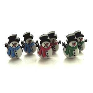 Classic Snowman Buttons by Buttons Galore / Winter Holiday Snow Embellishments