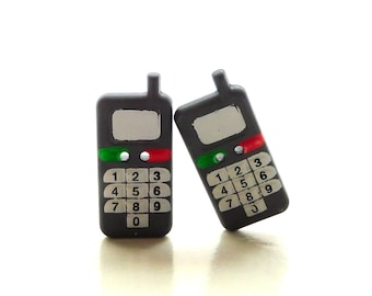 Cell Phone Buttons by Dill / Telephone Communication Embellishments - Set of TWO