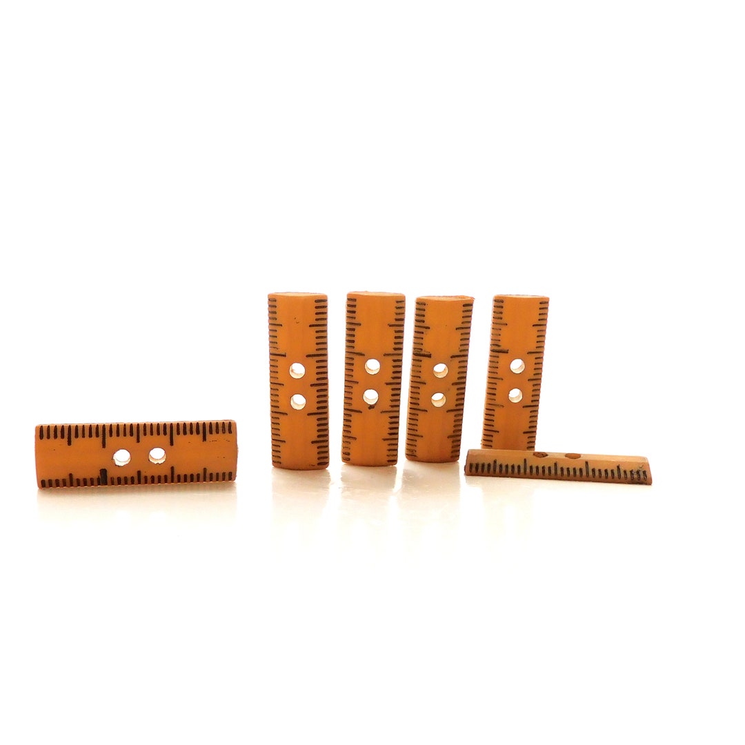 Ruler Buttons - Buttons Galore / School Measurement Embellishment - Set ...