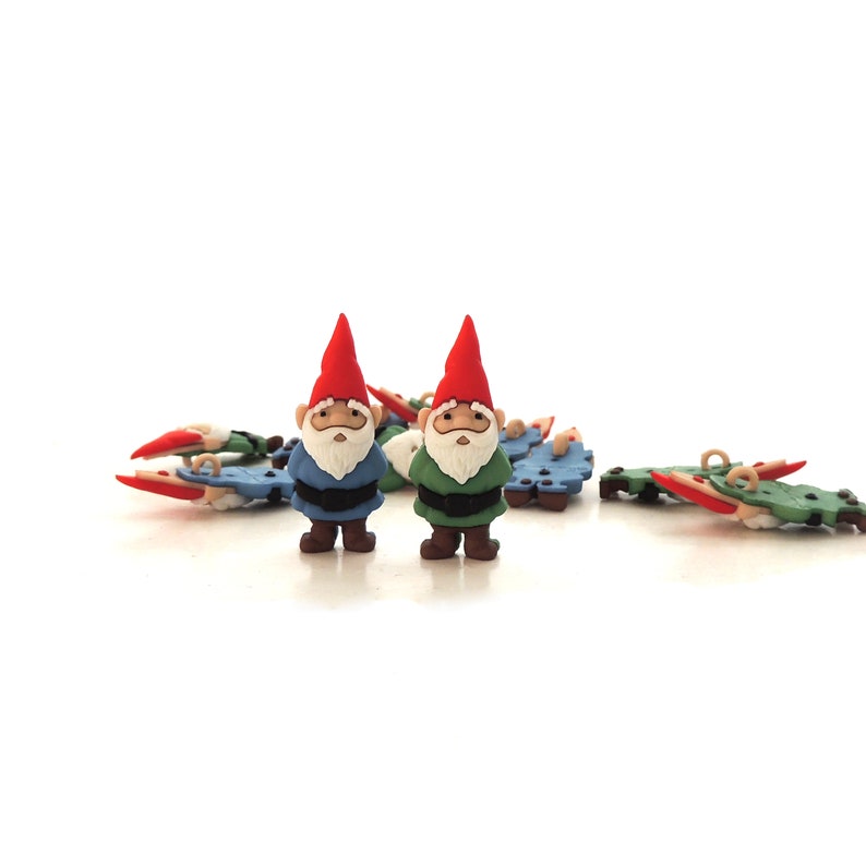 Gnome Buttons by Dress It Up / Novelty Garden Fairy Garden Etsy