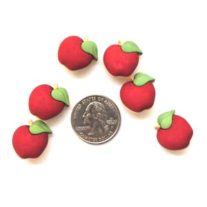 Apple Buttons Buttons Galore / Sewing Crochet Knit Novelty Buttons Fall Crafts Kids Clothes Trees fall Scrapbook Fruit Pie Teacher food image 4
