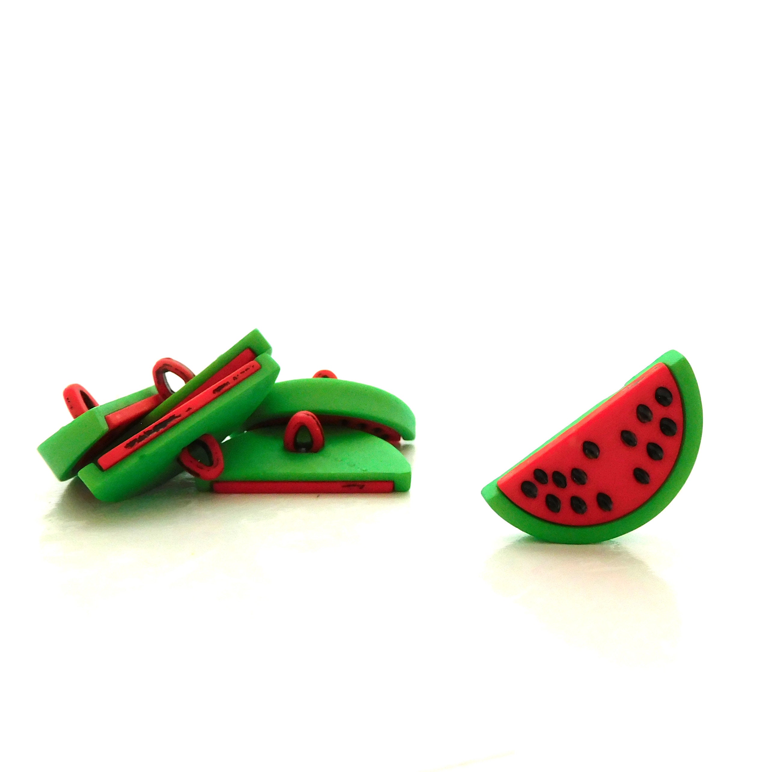 Watermelon Buttons Watermelon Half Buttons by Shelly's Buttons / Novelty Fruit ...
