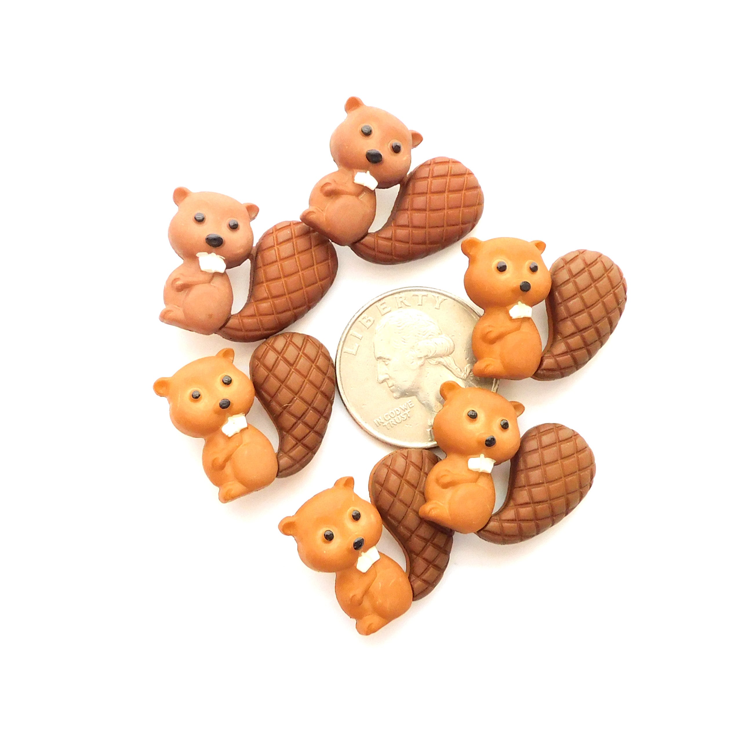 Beaver Buttons by Dress It up // Wild Animal Embellishments - Set of ...